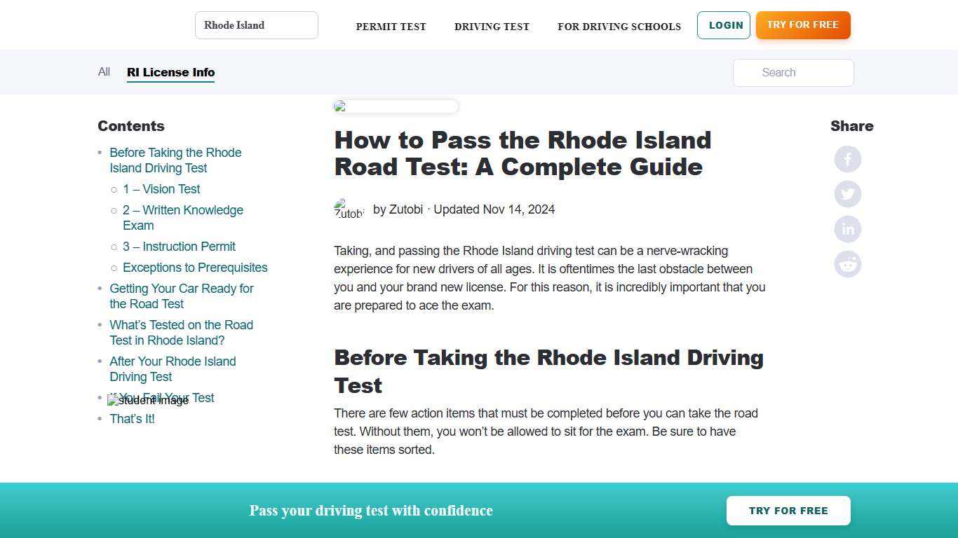 How to Pass Your Rhode Island Driving Test in 2026 (Guide)